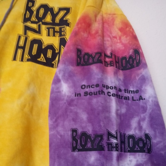 Boyz N The Hood Crop Tie Dye Hoodie Official Merch - Picture 3 of 7